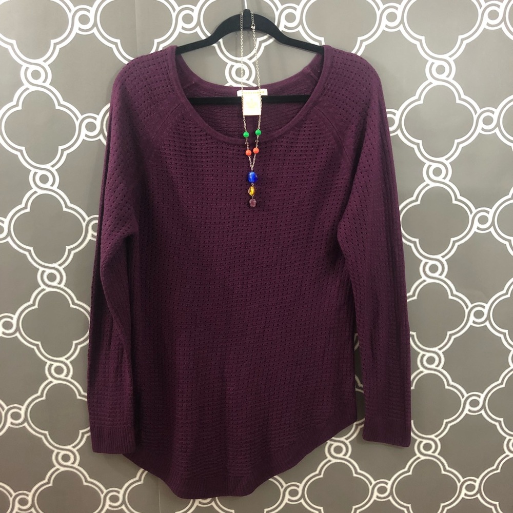 Sweet Romeo purple knit Sweater size XL